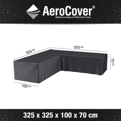 Sitzgarnitur Abdeckung Eckgarnitur 325x325x100xh70 cm AeroCover