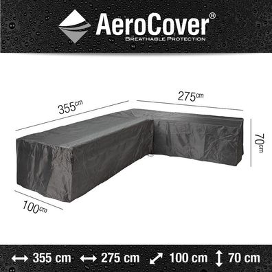 Loungeset Abdeckung Ecke rechts 355x275x100xH70 cm AeroCover