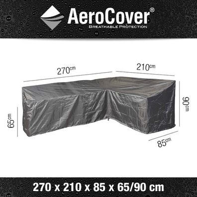 Bezug Lounge Set Ecke Hochlehner 270 x 210 x 85 x 65 bis 90 cm AeroCover