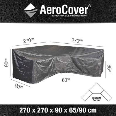 Bezug Lounge Set Ecke Hochlehner 270 x 270 x 90 x 65 bis 90 cm AeroCover