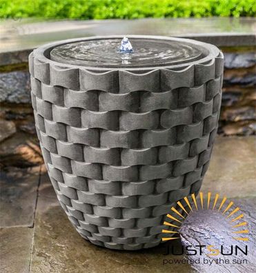 Brunnen rund mit Solar l33b33h57 cm stonE'lite