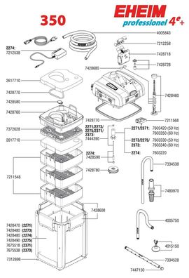 Eheim filter professional 4E 350 einschließlich Filtermasse Eheim Gebr. De boon
