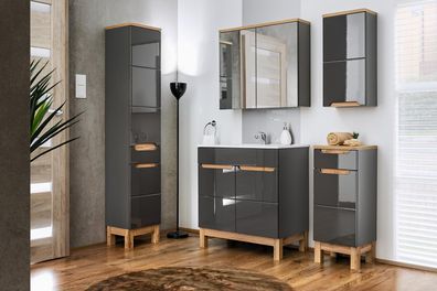 Design Möbel Badezimmer Bad Set Garnitur Schrank Waschbecken Badmöbelsets 5tlg