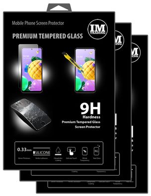 cofi1453 3X Panzer Schutz Glas 9H Tempered Glass Display Schutz Folie Display