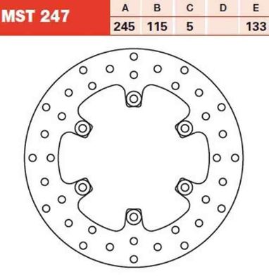 MST247 Bremsscheibe starr Ducati Laverda MBK Voxan Yamaha