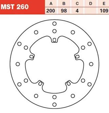 MST260 Bremsscheibe starr Derbi Gilera Kymco Malaguti Piaggio