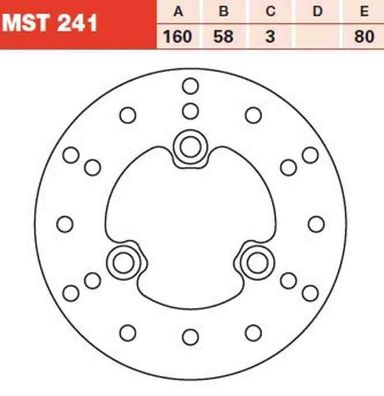 MST241 Bremsscheibe starr Cagiva Honda Kymco Sym