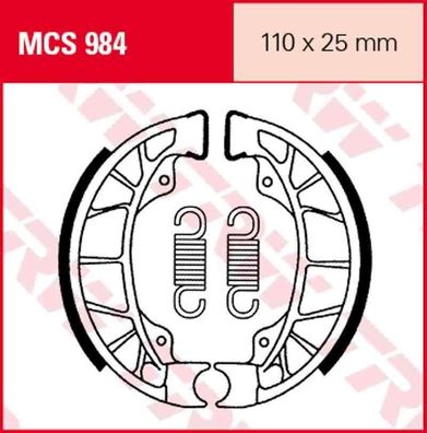 MCS984 Bremsbacken Aprilia Derbi Gilera Piaggio