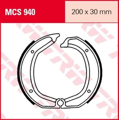 MCS940 Bremsbacken BMW R45 R50 R65 R75 R80 R90 R100 69