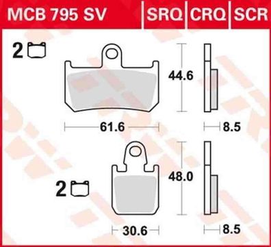 MCB795CRQ Bremsbelag Yamaha YZF 1000 R1 1700 MT-01 1700 XV-Y V-Max vorne