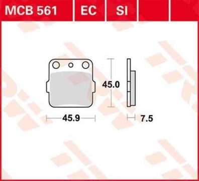 MCB561EC Bremsbelag Arctic Cat 400 DVX Honda CRF 400 TRX Kawasaki KX KLX Suzuki