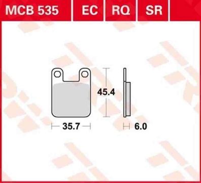 MCB535EC Bremsbelag Alfer Aprilia Benelli Beta CH Racing CPI Derbi Factory Fanti