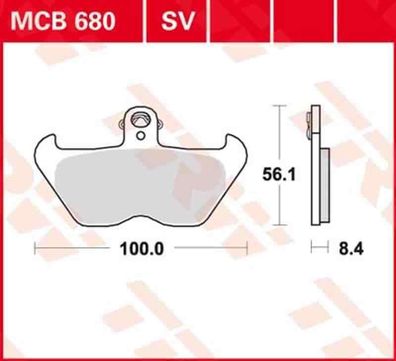 MCB680SV Bremsbelag BMW 850 1000 1100 1200