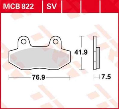 MCB822SV Bremsbelag Hyosung GT GV RT XRX GT Aquila S C Naked Italjet Rollercraft