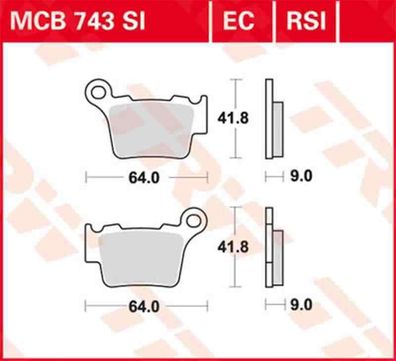 MCB743SI Bremsbelag BMW Husaberg Husqvarna KTM Rieju