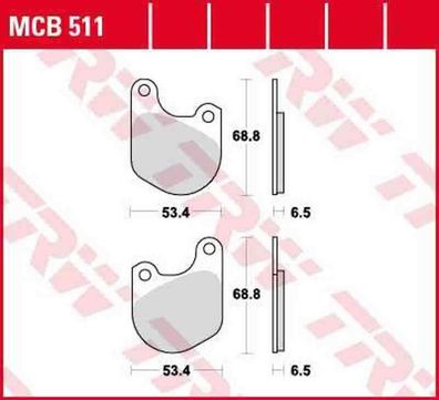 MCB511 Bremsbelag Harley 883 XLH 1000 XLH XLS XR 1200 FX FXE 1340 FXB FXE FXEF F