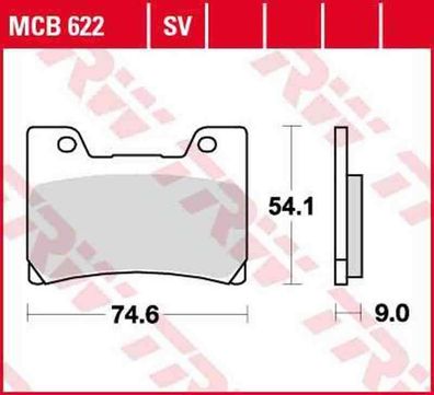 MCB622SV Bremsbelag Yamaha 600 FZR 850 TDM 1000 FZR 1200 VMX