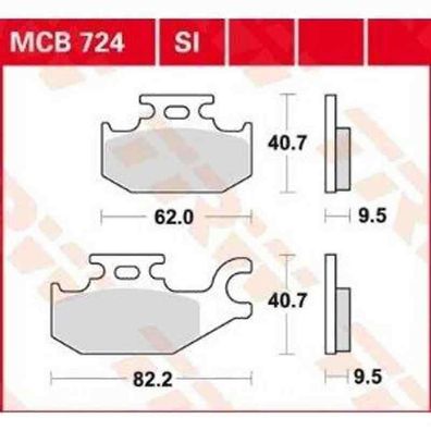 MCB724SI Bremsbelag Can Am DS650 Traxter Quest Outlander Yamaha Kodiak Big Bear