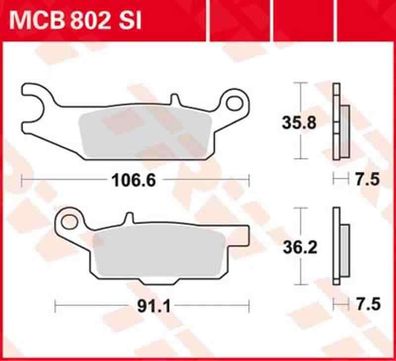 MCB802SI Bremsbelag Yamaha YFM 250 R Grizzly 550 700