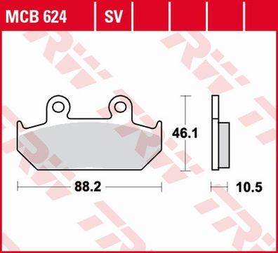 MCB624SV Bremsbelag Cagiva 600 Canyon 900 Elefant Honda 600 XL 650 NX 650 XRV