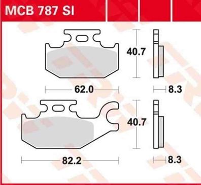 MCB787SI Bremsbelag Suzuki King Quad 400 450 500 700 750