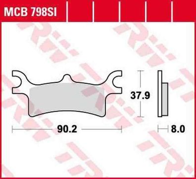 MCB798SI Bremsbelag Polaris 400 - 800 Sportsman 500 Scrambler 500 Magnum 02- hin