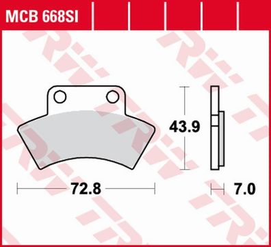 MCB668SI Bremsbelag CF Moto 500 625 Terralander Polaris 250 Trail Blazer Polaris