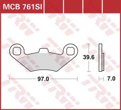 MCB761SI Bremsbelag Polaris ATP 330 500 Magnum Outlaw Predator Ranger Sportsman