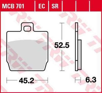 MCB701 Bremsbelag Laverda 800 TTS MBK Yamaha 97-13