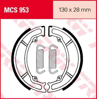 MCS953 Bremsbacken CPI Keeway Peugeot Sachs Sinnis Yamaha