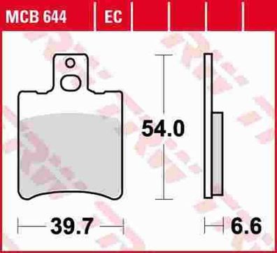 MCB644EC Bremsbelag Aprilia Atala MBK PGO Sachs Yamaha