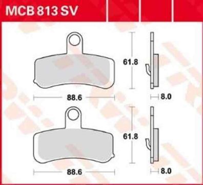 MCB813SV Bremsbelag Harley Davidson