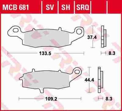 MCB681SV Bremsbelag Kawasaki Suzuki