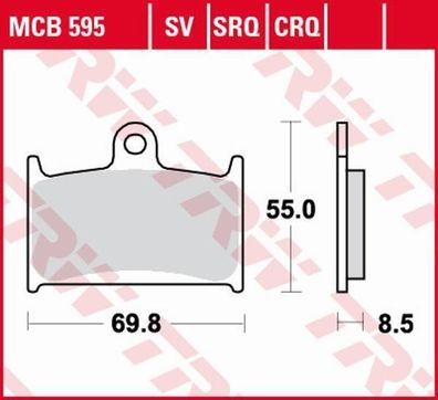 MCB595CRQ Bremsbelag MZ/MUZ Suzuki Triumph Yamaha