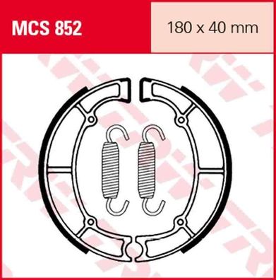 MCS852 Bremsbacken Kawasaki 400 550 750 Z 450 500 EN 600 ZL 650 Z 750 800 VN