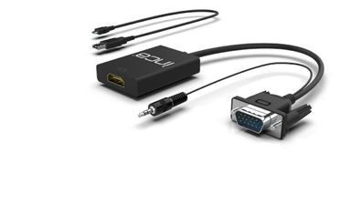 Inca VGA-auf-HDMI-Konverter mit USB-Stromadapter und Audiokabel (HDMI-Buchse,