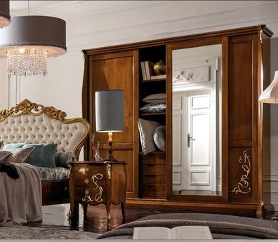 Schlafzimmer Schrank Holz Möbel Barock Neu Klassischer Kleiderschrank Schränke