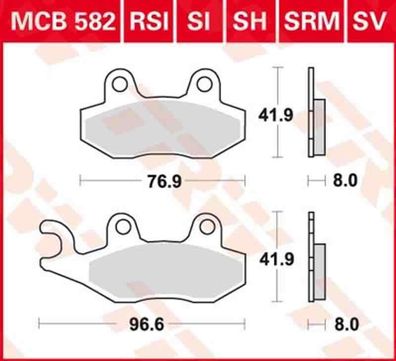 MCB582 Bremsbelag AEON Aprilia Barossa Cagiva Husqvarn Kawasaki Kreidler MZ/MUZ