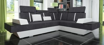 Design Ecksofa + USB Wohnlandschaft Sofa Ecksofa Stoff Leder Maßanfertigung Neu