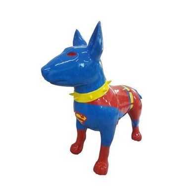 Moderne Skulptur Hund Dekoration Figur Statuen Deko Statue Spiderman Kunststoff