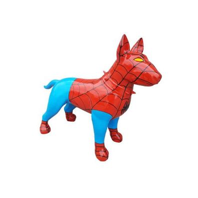 Moderne Skulptur Hund Dekoration Figur Kunststoff Statuen Deko Statue Spiderman