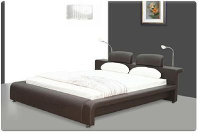 Wasserbett Betten Komplett Lederbett Polsterbett mit Matratze Neu LILLI Bett