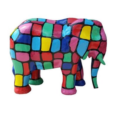 Moderne Dekoration Skulptur Elefant Figur Kunststoff Statuen Deko Statue 81cm