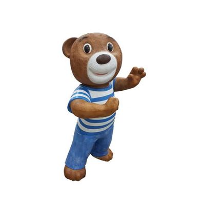 abstrakte Skulptur Bär Dekoration Figur Kunststoff Statuen Deko Statue Teddy