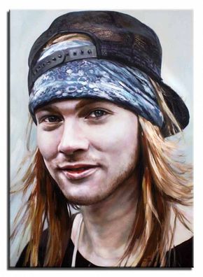 Axel Rose Portrait Echte Handarbeit Rahmen Öl Gemälde Bild Bilder