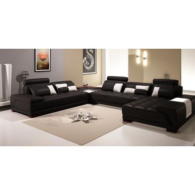 Sofa mit USB, ouch Polster Garnitur XXL Big Eck SofasWohnlandschaft Ecksofa Neu