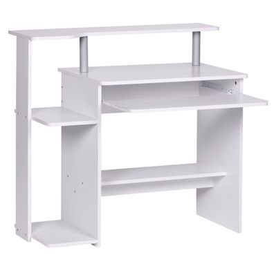 FineBuy Computertisch 94x90,5x48,5 cm Schreibtisch Modern mit Tastaturauszug