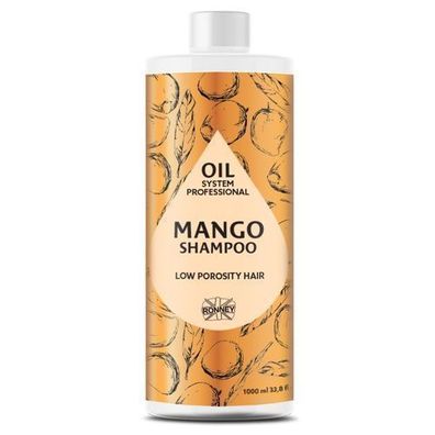 Ronney Professionelles Ölsystem Shampoo für niederporöses Haar Mango, 1000 ml