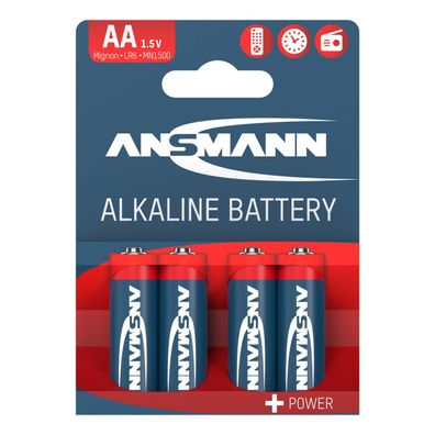 Ansmann 5015563 1x4 Ansmann Alkaline Mignon AA LR 6 red-line