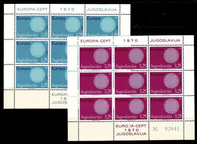 Jugoslavia [1970] MiNr 1379-80 Kleinbogen ( * */mnh ) CEPT